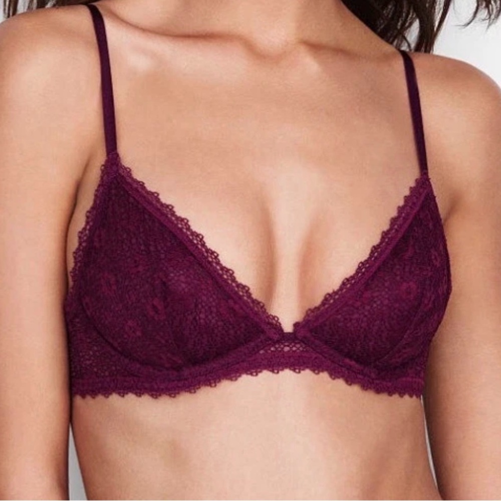 Victoria's Secret Lace Underwire Bralette - Dusty Rose